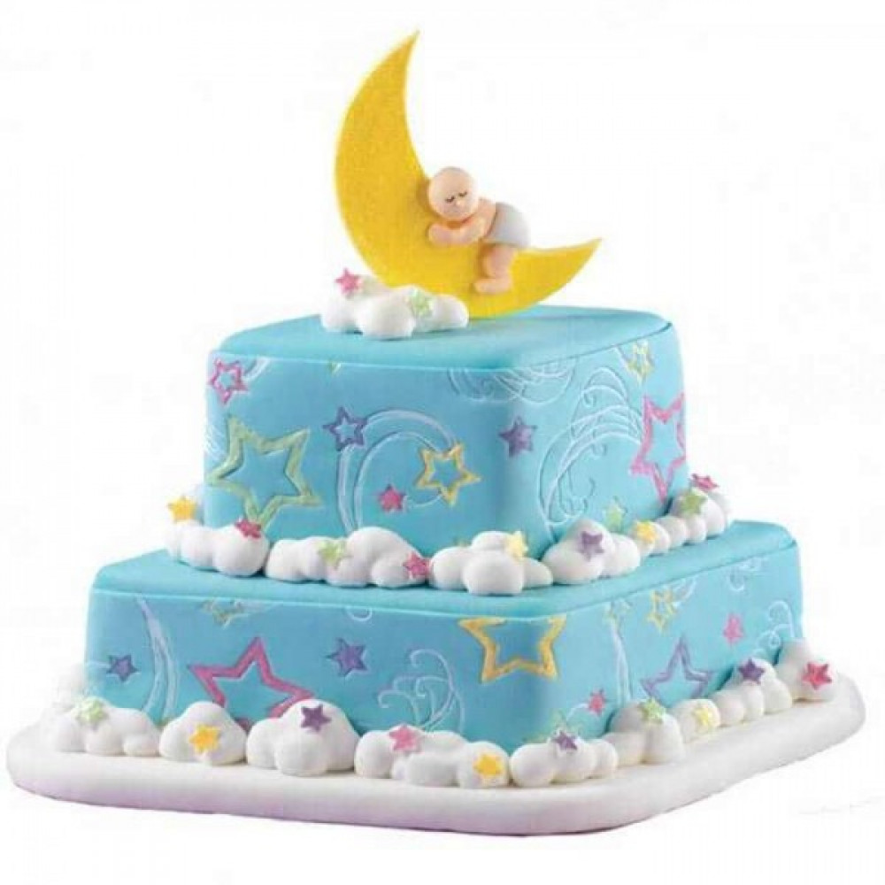 Over the moon baby shower cake🌙... - The Exclusive Cake Shop | Facebook