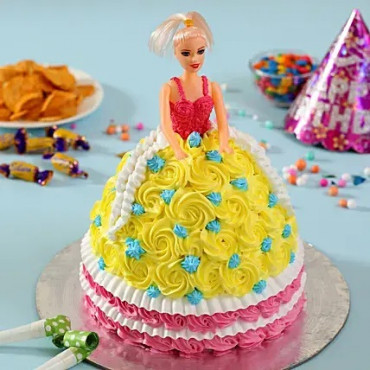 1st Birthday Cake | Baby BirthDay Cake | Barbie Doll Cake | - YouTube