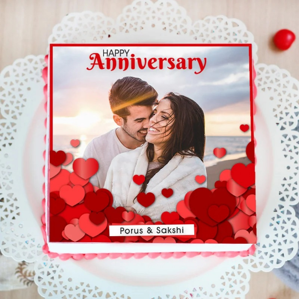 Wedding Anniversary Cake | Anniversary Cake Decorating Ideas With Couple  Silhouette - YouTube