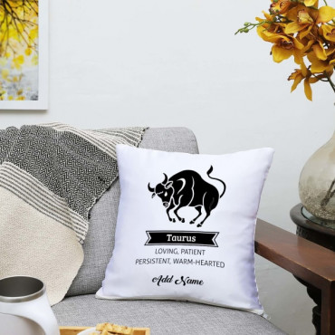 Personalized Taurus Satin Zodiac cushions