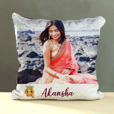 Queen Personalized Magic Reveal Sequin cushions