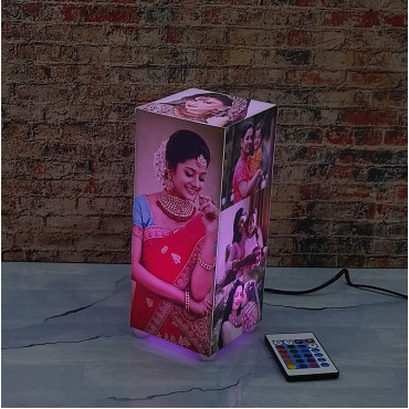 Personalised Corner Table Photo Lamp