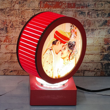 Personalised Round LED Lamp