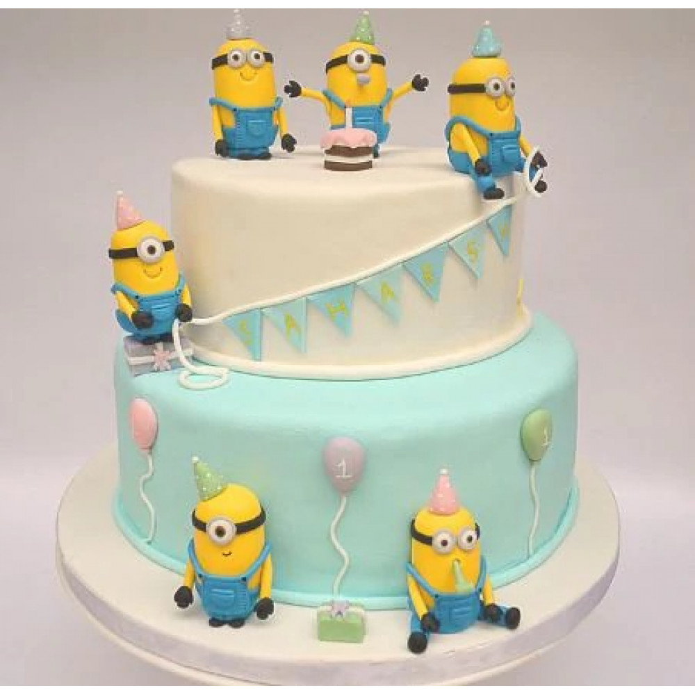 Minion Theme Cakes | Customized Cakes Shop in Hyderabad|CakeSmash.in