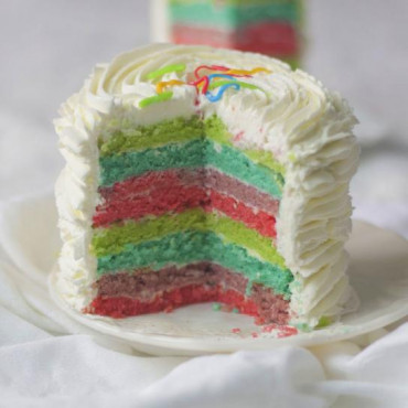 6 Layer Rainbow Creamy cake