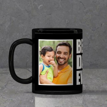 Best Dad Ever Personalized Black Mug