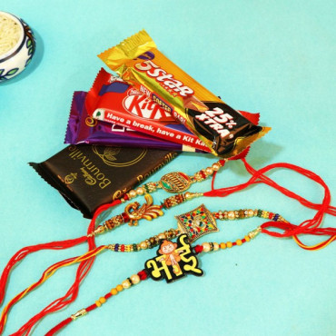 Bewitching Rakhi Set N Chocolate