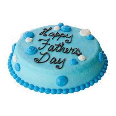 Blue Cream Fathers Day Cake