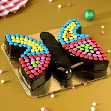 Butterfly Gems Truffle Cake