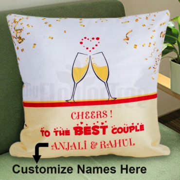 Cheers to the Couple Cushion