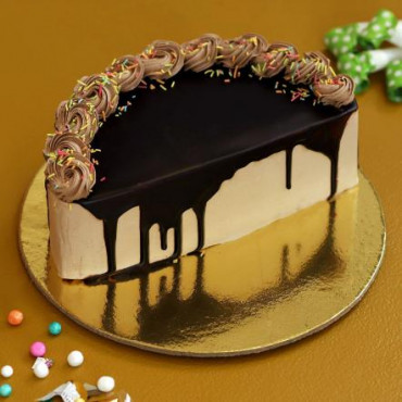 Chocolate Sprinkles Half Cake