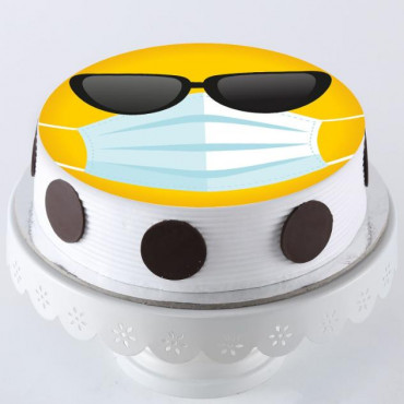 Cool Mask Emoji Pineapple Cake