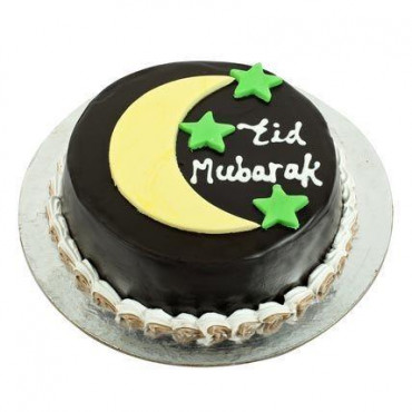 Crescent Moon Chocolate Eid Cake
