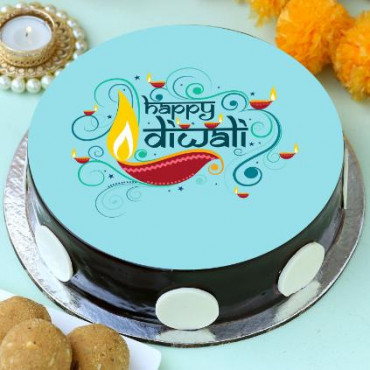 Diwali Bliss Chocolate Photo Cake