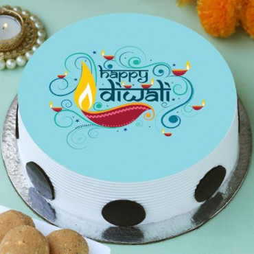 Diwali Butterscotch Diya Design Cake,Butterscotch Cakes,Cakes To India ||  Send Flowers, Gifts, Cake Online to Kolkata, Flower Delivery Kolkata, India