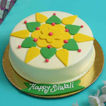 Diwali Rangoli Chocolate Cake