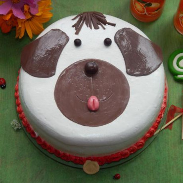 Dog Face Designer Cake