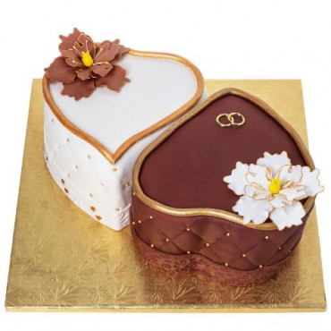 Double Hearts & Ring Cake