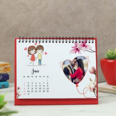 Forever Love Personalized Spiral 2022 Desk Calendar