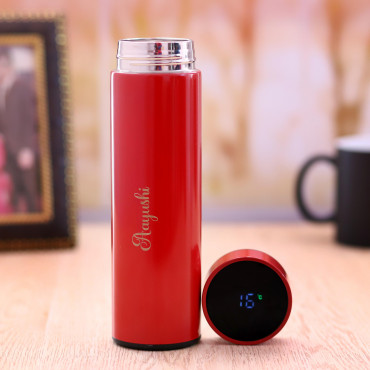  Personalized Temperature  Bottle Red