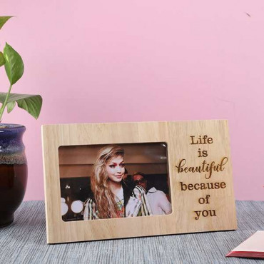 Customized Life is Beautiful Wooden Frame