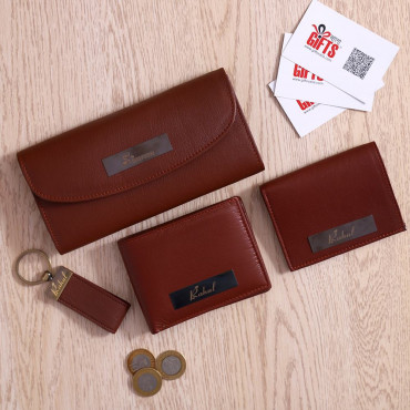 Happy Anniversary wallet and  Metal Key Chain set