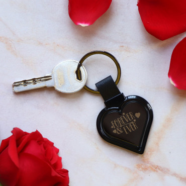 Personalised Forever Heart shape Metal Key Chain