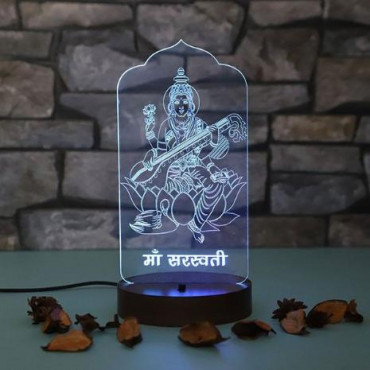 Personalised Maa Saraswati led lamp