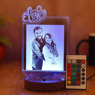 Personalised  Couple Led Lamp Multicolor