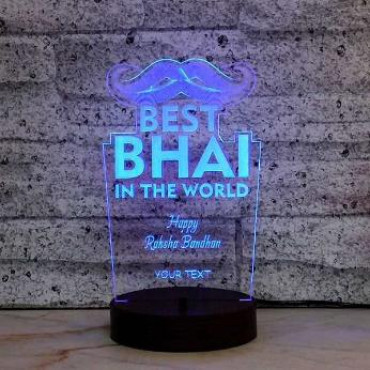 Best Bhai Personalised Led Lamp with Remote