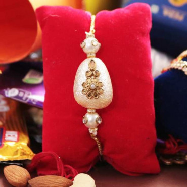 Premium Pearl Stone Rakhi