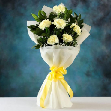 Magical Surprise Yellow Carnations Bunch