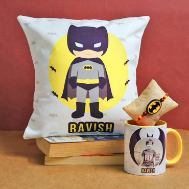 Personalised Batman Rakhi Combo