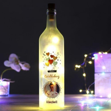 Personalized Frosted LED Bottle Lamp for Birthday