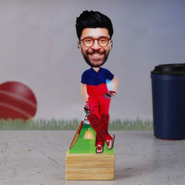 RR Cricket Fan Personalized Caricature Stand