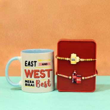 Set of rakhi and Coffee mug for bro