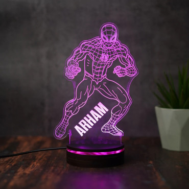 Spider Boy Personalized Led Night Lamp