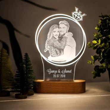 Photo Printed Led lamp valentine's day gift